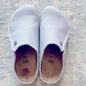 Birkenstock Zermatt 365 grey canvas clogs - size 8